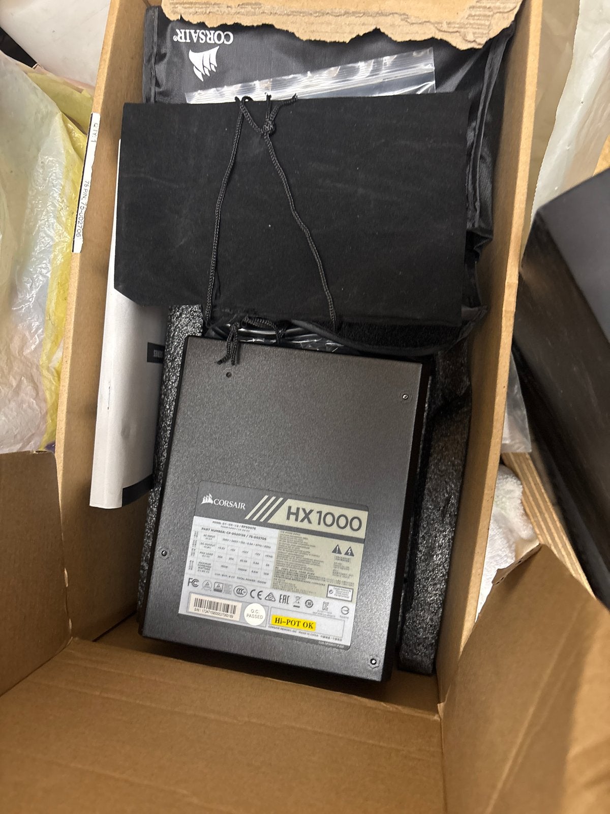 Corsair HX1000 Voeding - Zo goed als nieuw, Computers en Software, Interne voedingen, G, Ophalen of Verzenden, Zo goed als nieuw