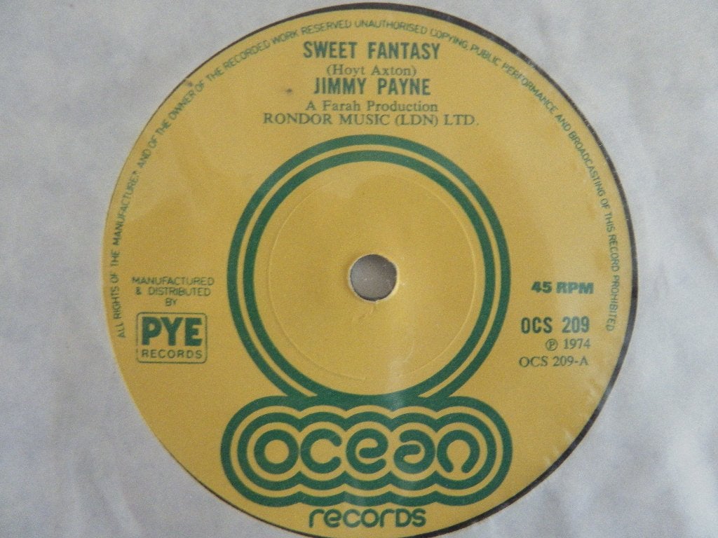 Single Jimmy Payne - Sweet Fantasy - The Lady With The Blues, 7 inch, Ophalen of Verzenden, Zo goed als nieuw, Country en Western