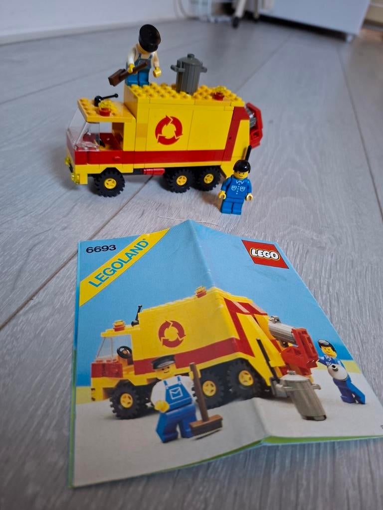 Lego 6693 Refuse Truck - Vuilniswagen (1983) met instructies, Compleet, Lego, Ophalen of Verzenden, Complete set