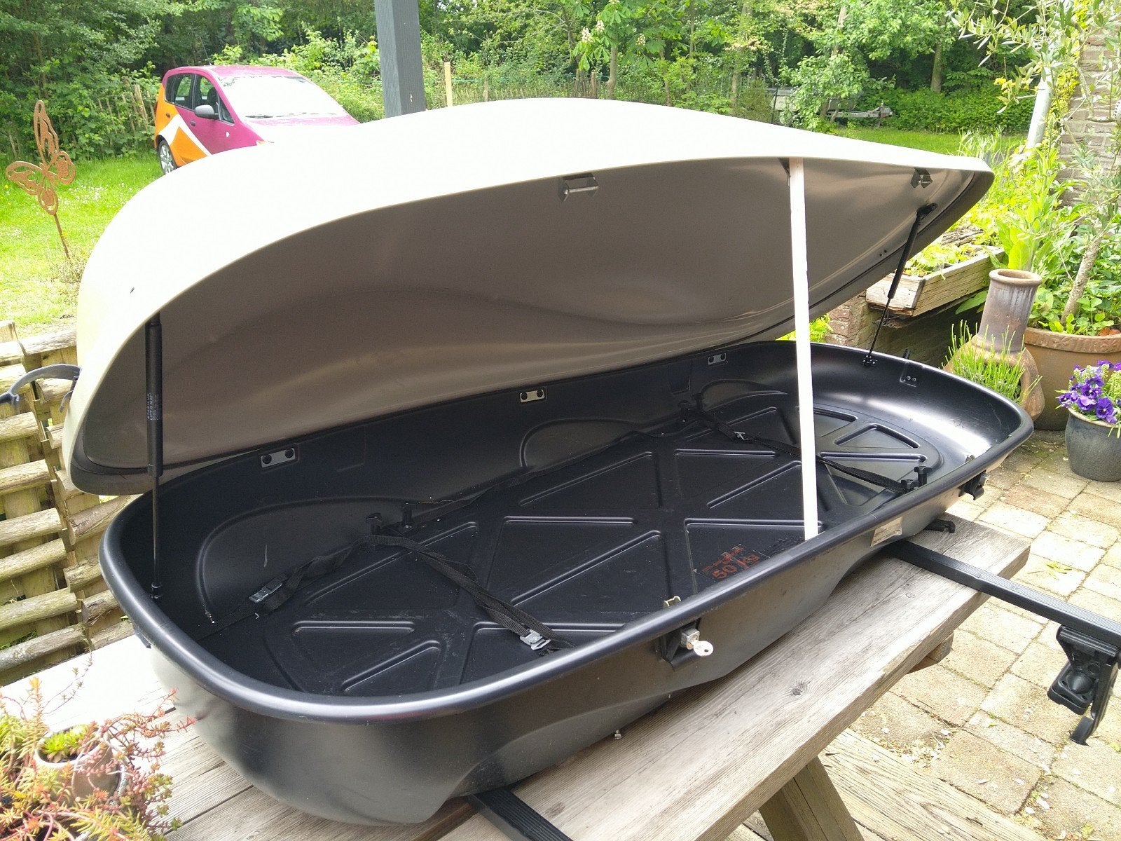 Autoboxx carre long 480 liter dakkoffer, Auto diversen, Dakkoffers, Ophalen, Gebruikt