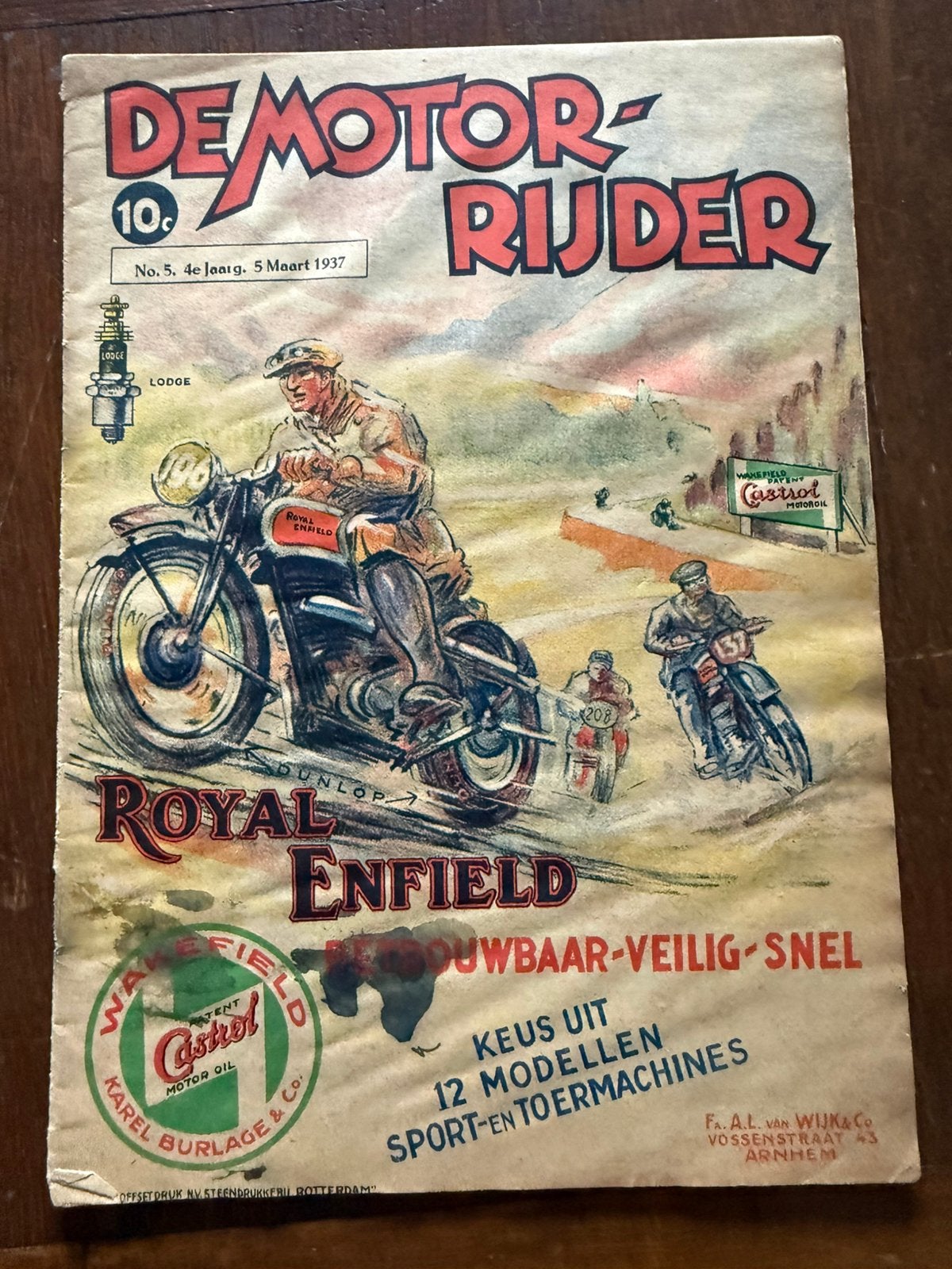 De Motorrijder - 5 maart 1937 - Met nieuwe motoren, Boeken, Ophalen of Verzenden, Gelezen, Overige typen