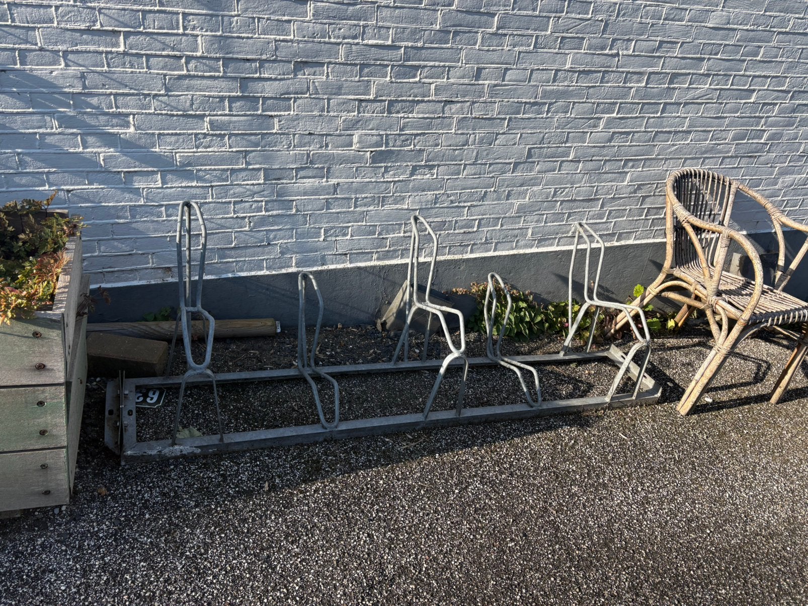 Gegalvaniseerd Fietsenrek metaal voor 5 fietsen., Ophalen, Gebruikt
