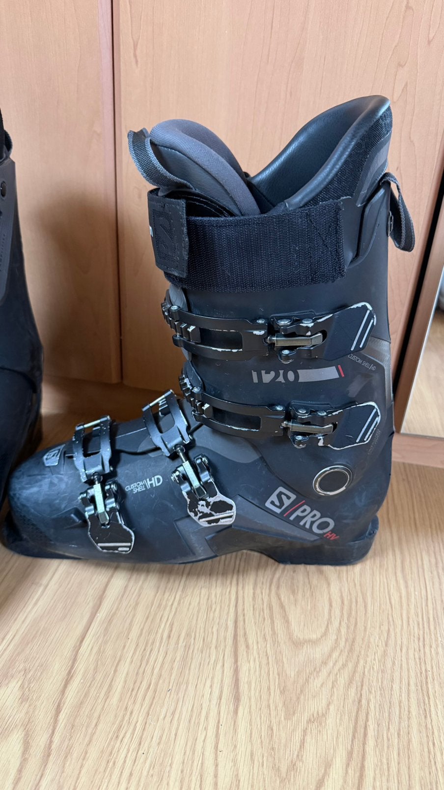 Salomon ski schoen maat 29,5, Ophalen, 160 tot 180 cm, Gebruikt, Schoenen
