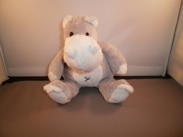 Happy horse Unilever nijlpaard grijs/wit 16 cm x op buik, Kinderen en Baby's, Speelgoed | Knuffels en Pluche, Grijs, Nieuw, Ophalen of Verzenden