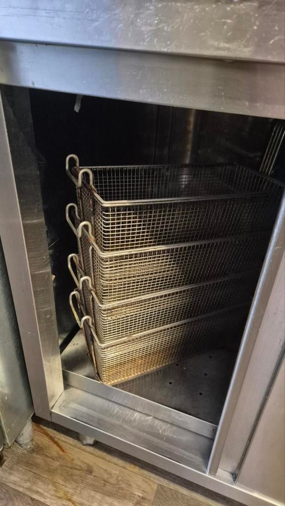 Professionele Frituurpan 2 stuks - RVS, Grote Capaciteit, Witgoed en Apparatuur, Frituurpannen, 4 liter of meer, Ophalen of Verzenden