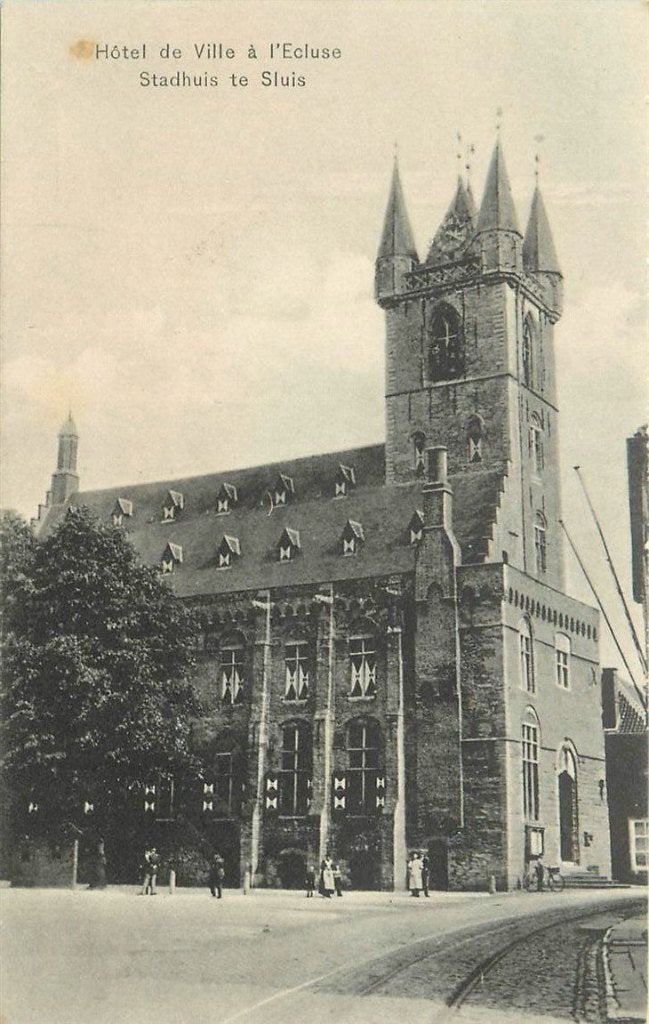701-016-049 Sluis Stadhuis, Verzenden, Voor 1920, Zeeland