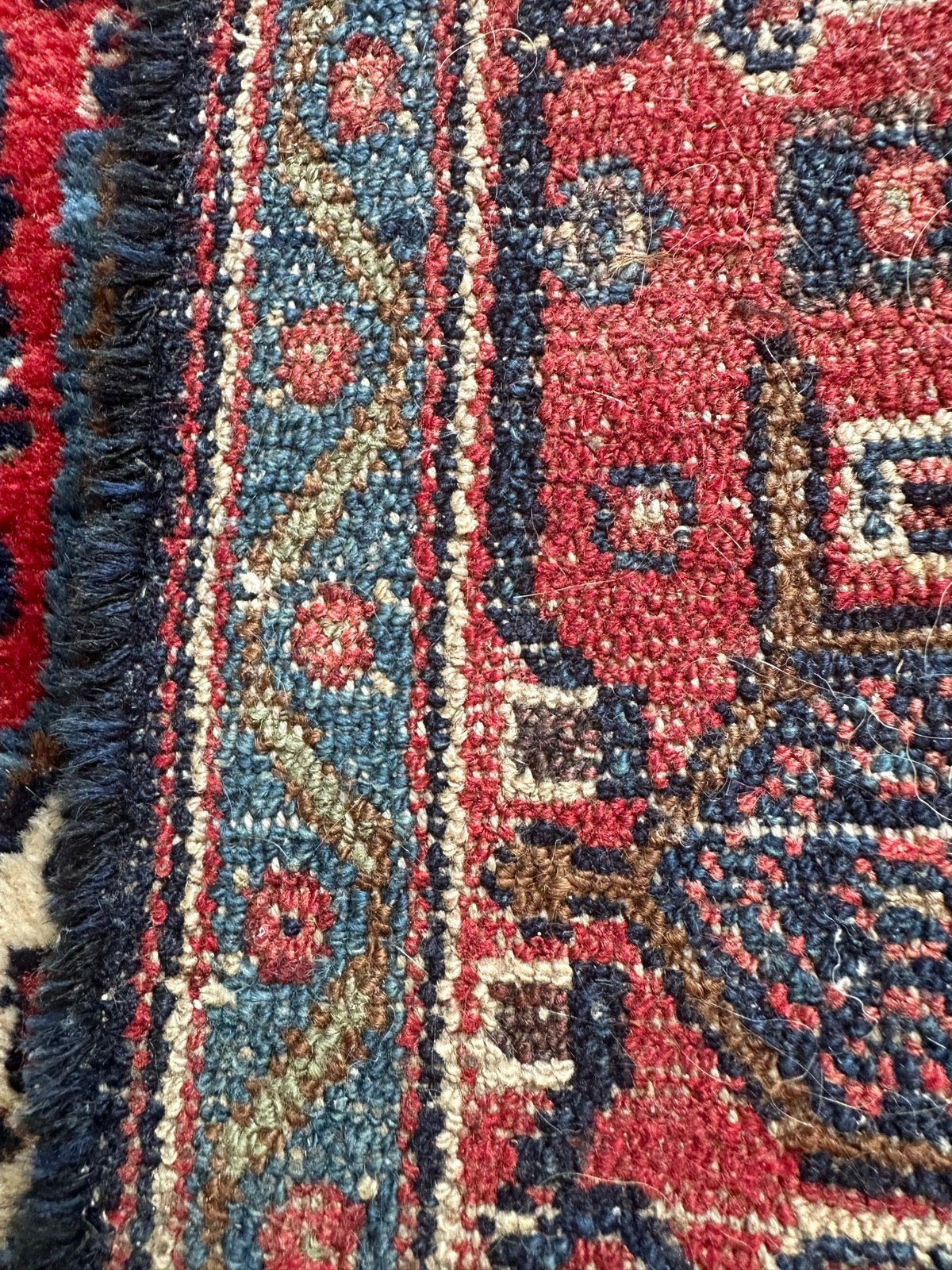 Handgeknoopt Perzisch tapijt 120x160 cm - Hamadan regio, Ophalen, Gebruikt, 100 tot 150 cm, 150 tot 200 cm
