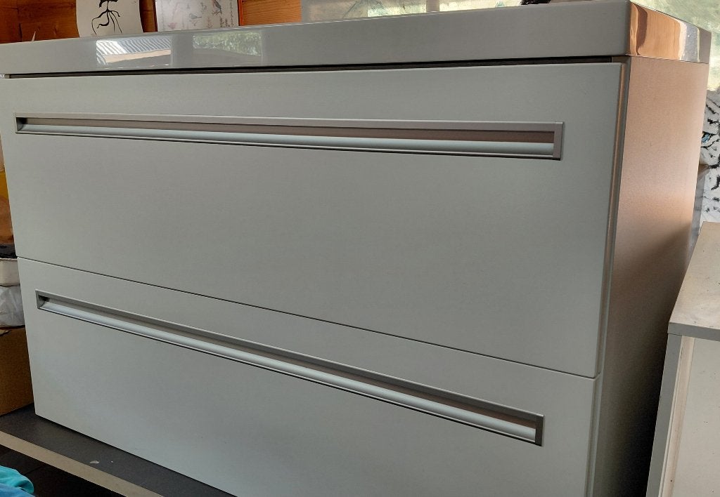 Luxe badkamermeubel met brede wasbak, 2 lades en spiegel, Ophalen, 100 tot 150 cm, Zo goed als nieuw, Minder dan 100 cm