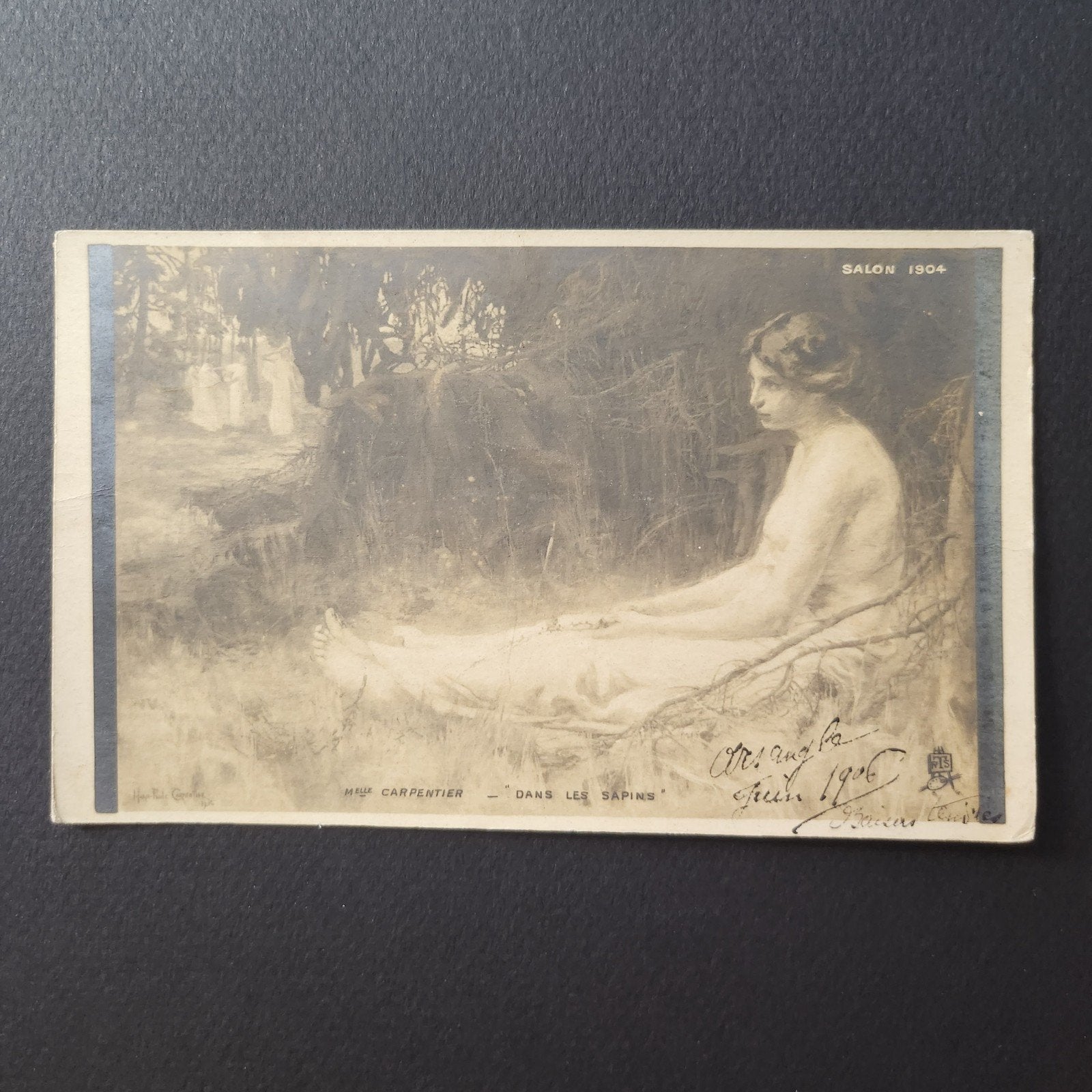 1906 Franse Ansichtkaart - Melle Carpentier Dans les Sapins, Verzenden, Voor 1920, Gelopen, Overige thema's