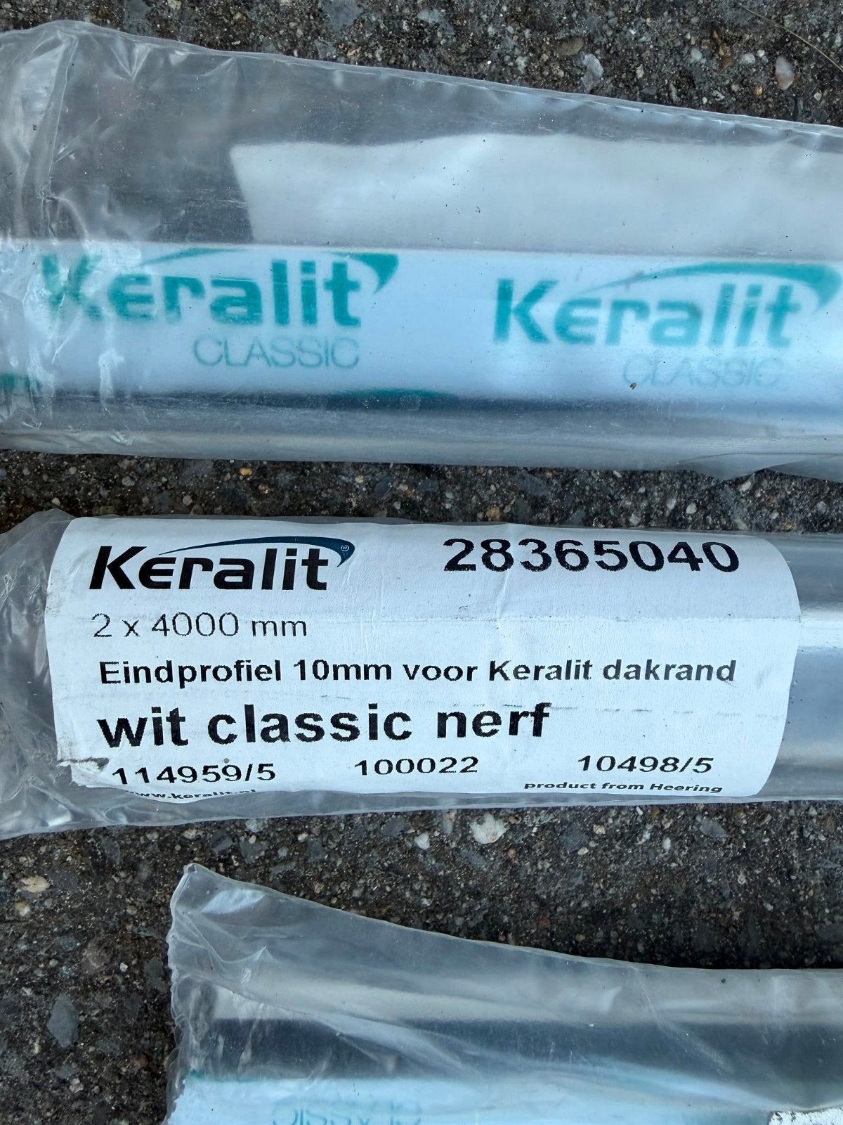 Keralit Eindprofiel 10mm voor dakrand - Wit Classic Nerf, Ophalen, Nieuw