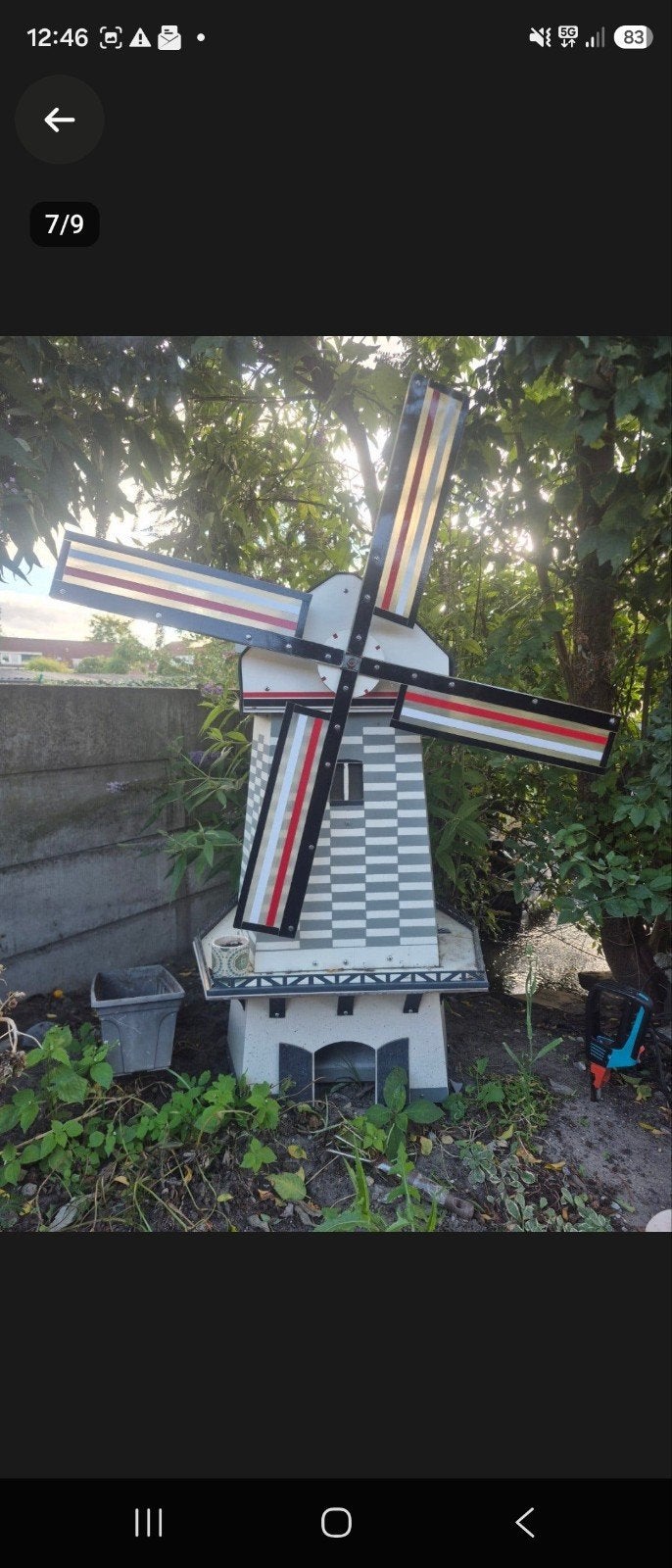 Mooie tuinkabouter molen voor in de tuin, Tuin en Terras, Ophalen of Verzenden, Zo goed als nieuw, Kunststof, Tuinkabouter