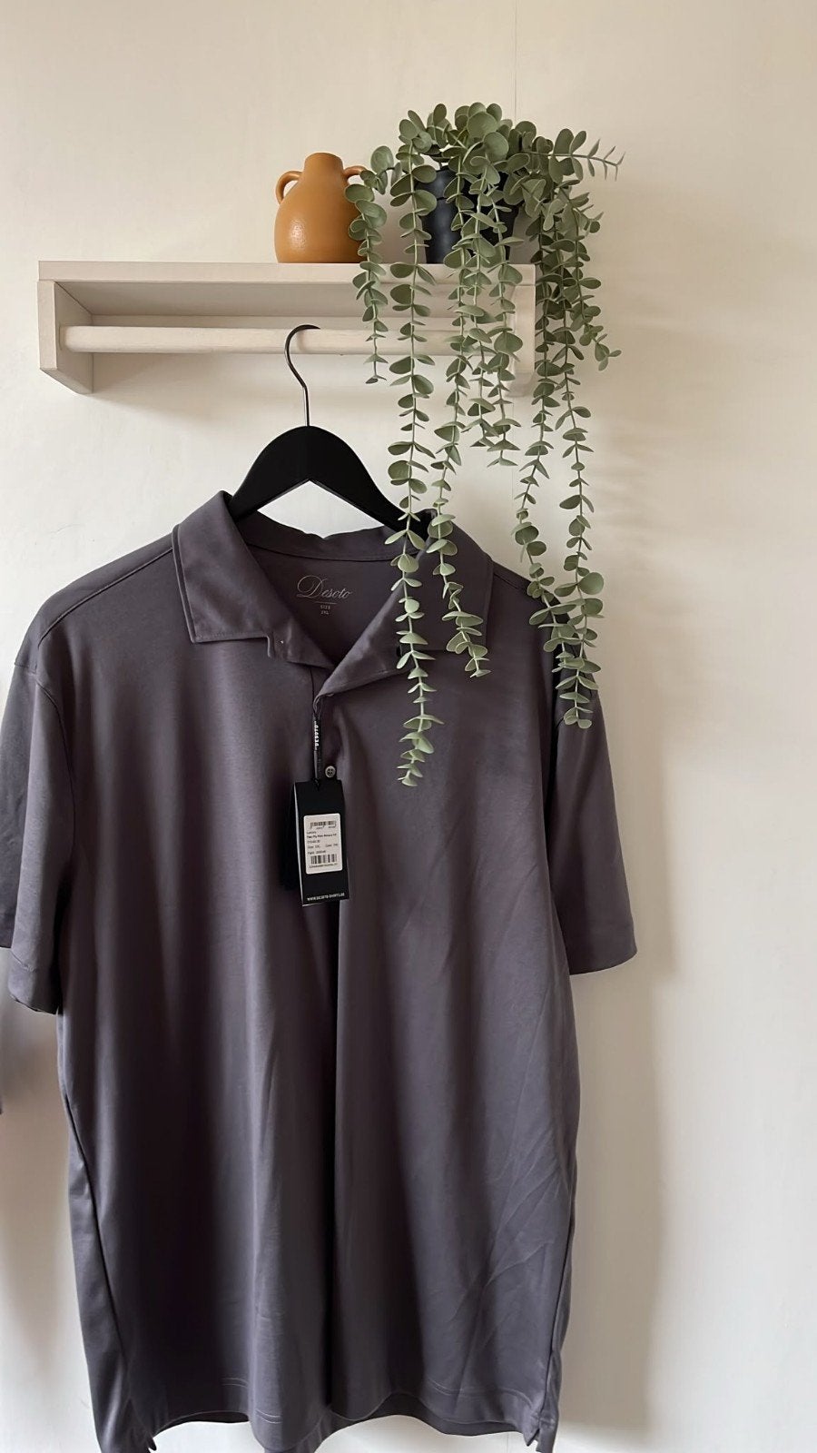 Nieuwe DESOTO herenpolo XXL – grijs – korte mouw – met tag, Ophalen of Verzenden, Nieuw, Maat 56/58 (XL), Grijs