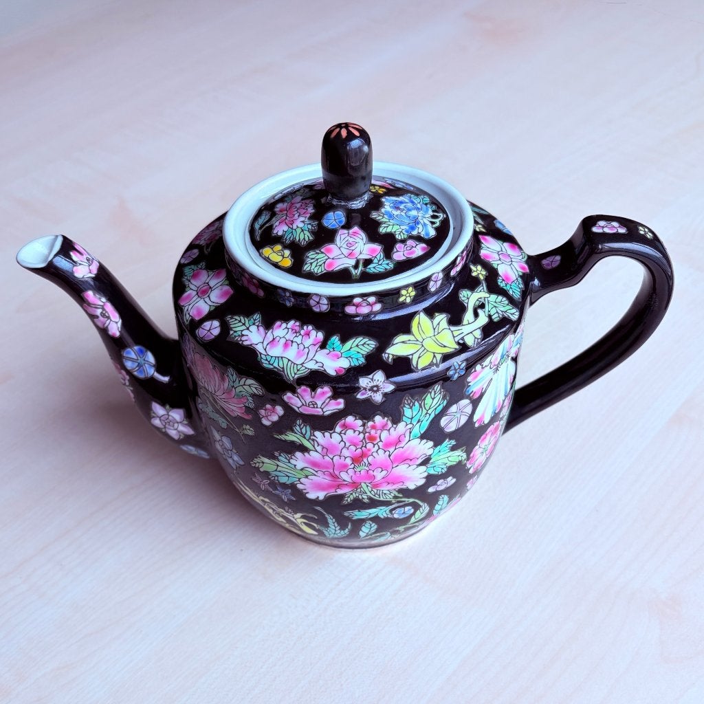 Vintage Chinese Theepot Famille Noire (Jingdezhen 09), Antiek en Kunst, Ophalen of Verzenden