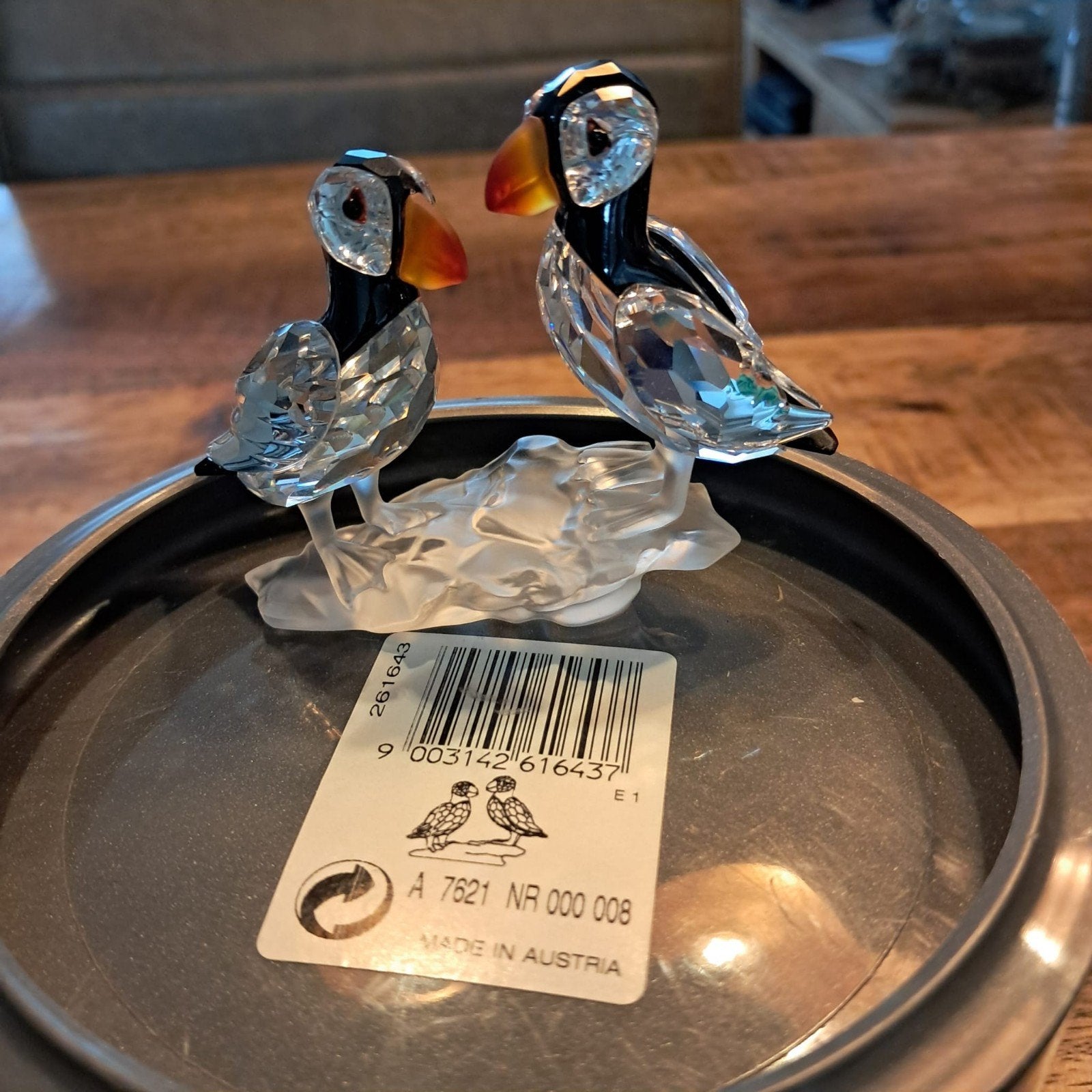 Swarovski Papegaaiduikers - Kristallen Beeldje, Ophalen of Verzenden, Zo goed als nieuw, Figuurtje