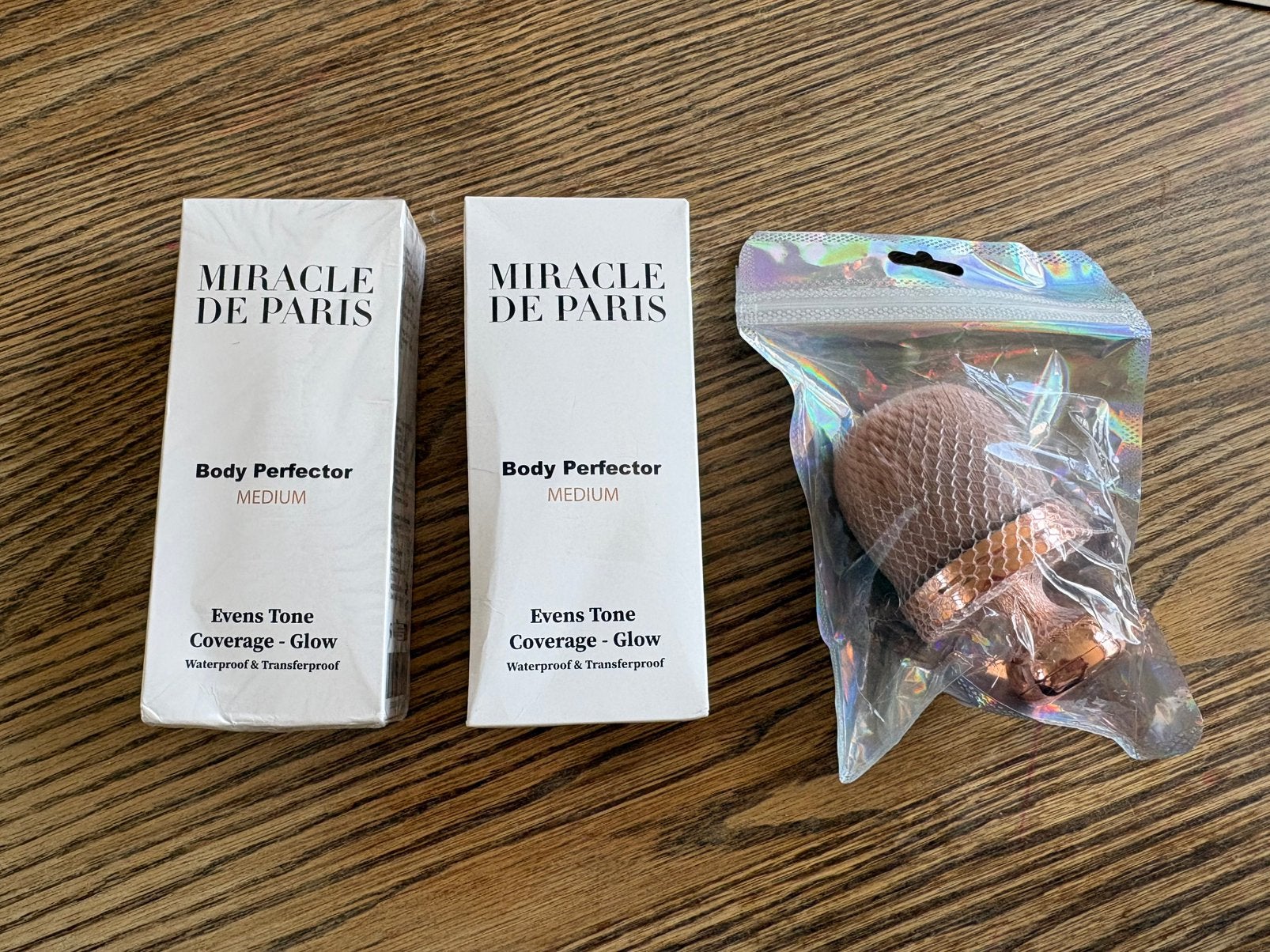 Miracle de Paris Body Perfector medium 2x + kwast, Ophalen of Verzenden, Zo goed als nieuw, Gehele gezicht
