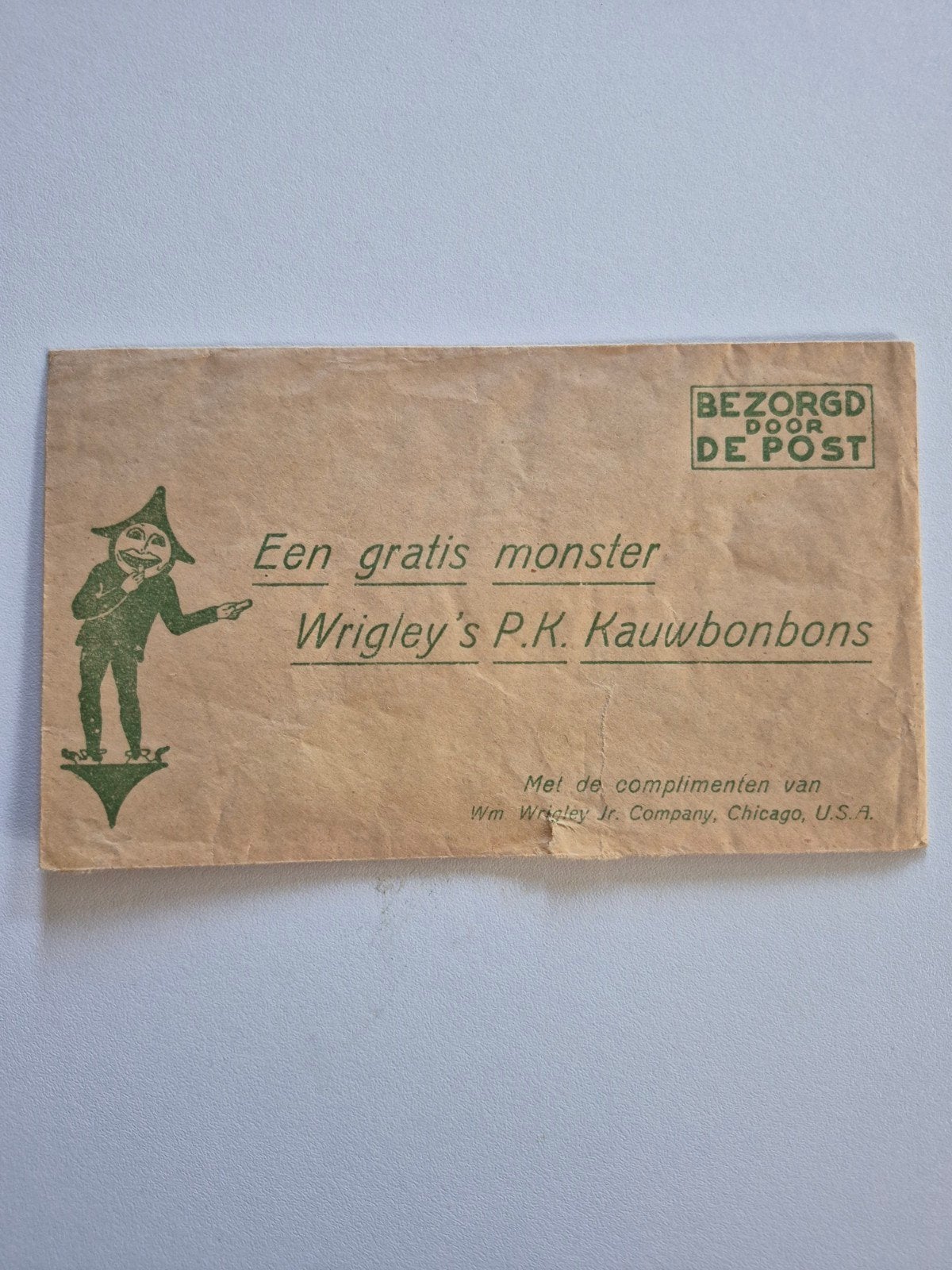 Zeldzaam Wrigley’s P.K. Kauwbonbons Proefmonster Zakje, Ophalen of Verzenden, Gebruikt
