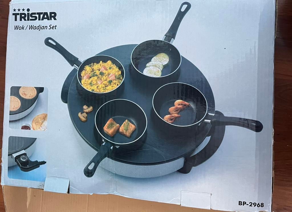 Wok / Wadjan set, Ophalen of Verzenden, Zo goed als nieuw, 4 t/m 7 personen