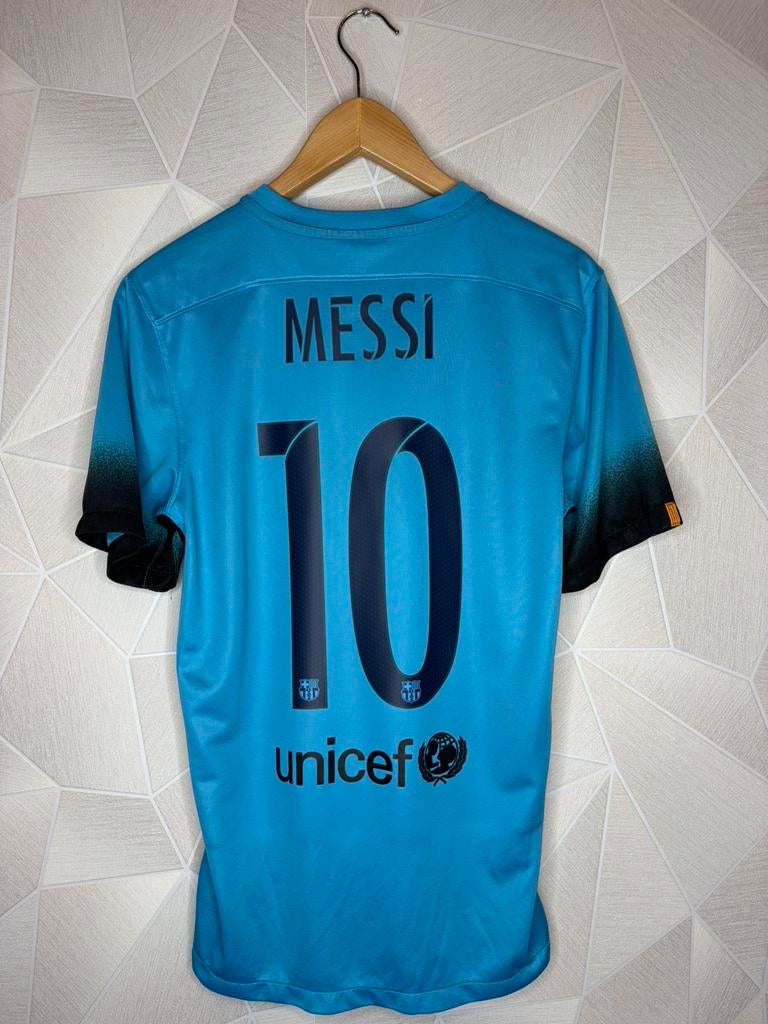 FC Barcelona 3de 2015/2016 Messi, Sport en Fitness, Voetbal, Zo goed als nieuw, Shirt, Maat S, Ophalen of Verzenden