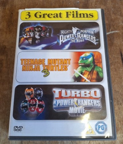 Dvds Power Rangers & Teenage Mutant Ninja Turtles 3 films, Alle leeftijden, Ophalen of Verzenden, Zo goed als nieuw