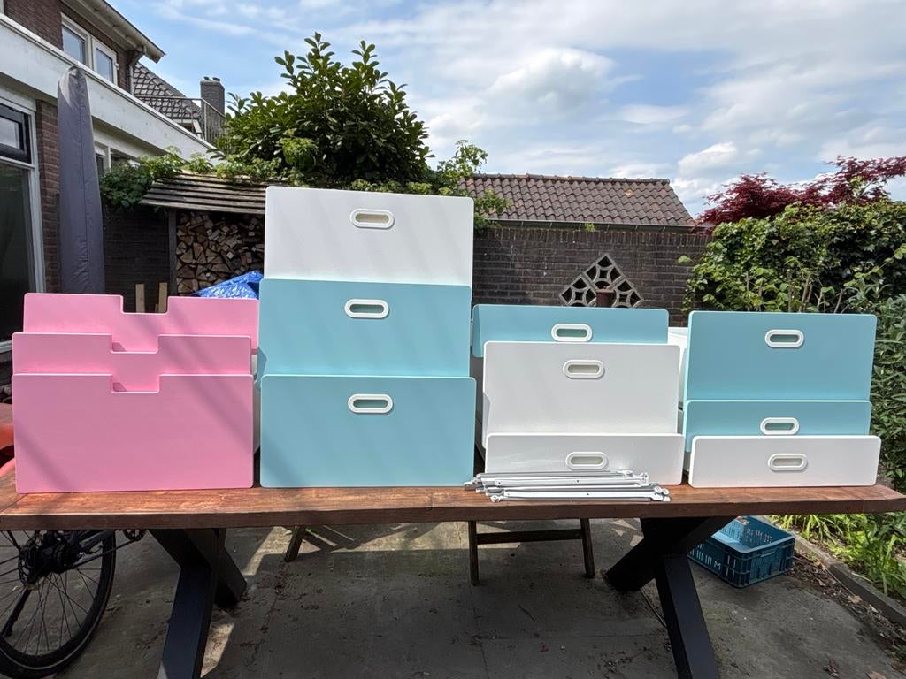 IKEA Stuva Kast Lades - Roze, Blauw en Wit, Ophalen, Overige materialen, Gebruikt, 5 laden of meer