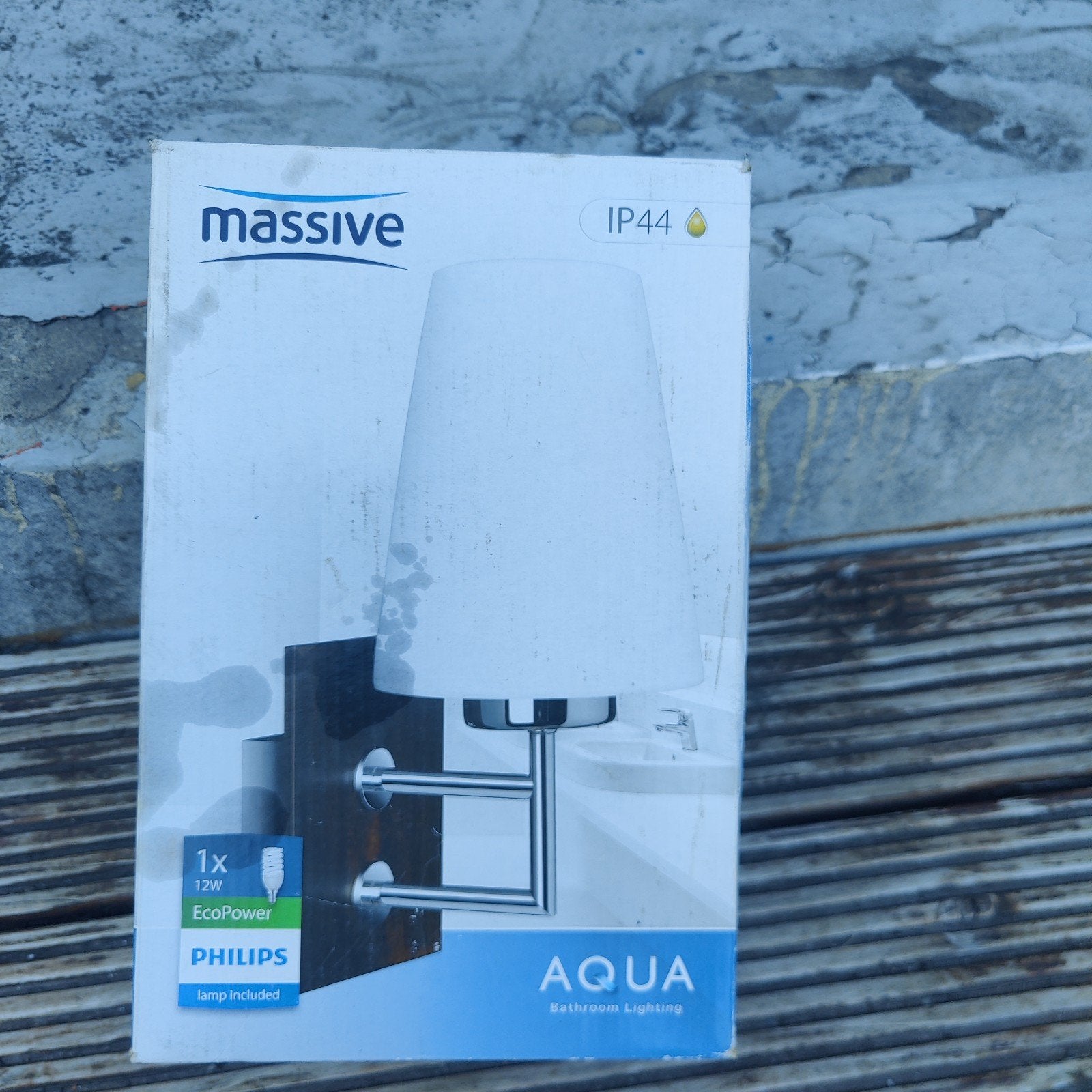 Massive Aqua Badkamerlamp E14 EcoPower, Wit, Philips, E14 (klein), Zo goed als nieuw