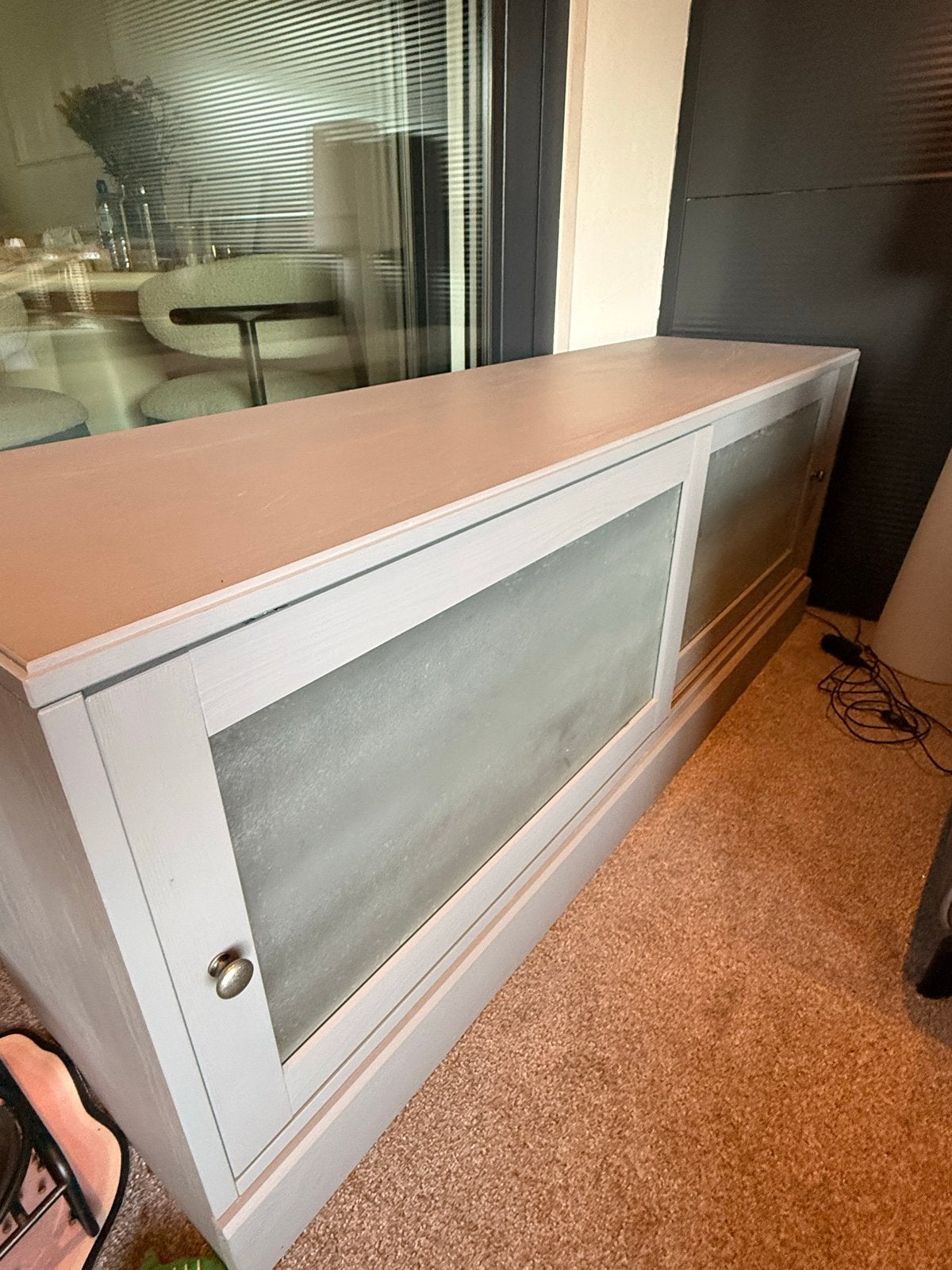 IKEA HAVSTA TV-meubel met plint, grijs, Ophalen, Gebruikt, 150 tot 200 cm, 25 tot 50 cm