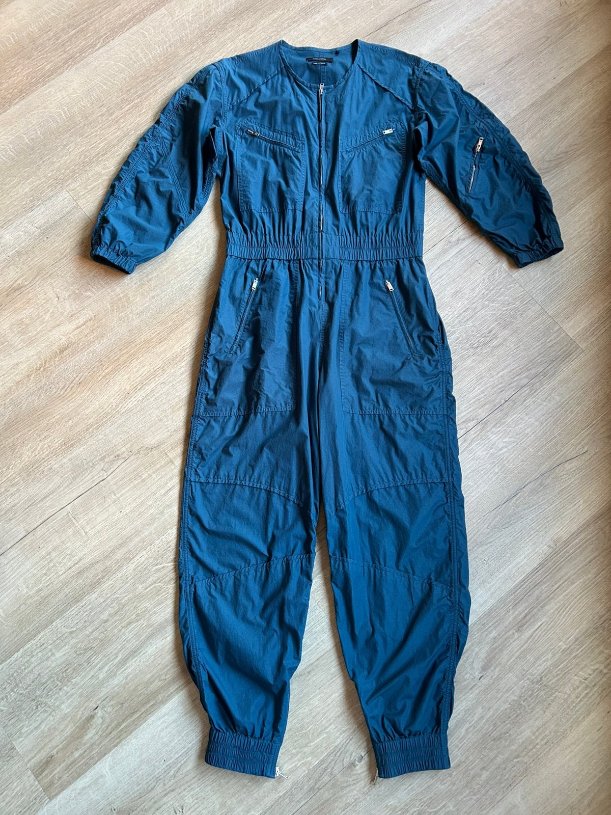 Isabel Marant jumpsuit 40 petrol origineel zgan, Ophalen of Verzenden, Zo goed als nieuw, Maat 38/40 (M), Blauw