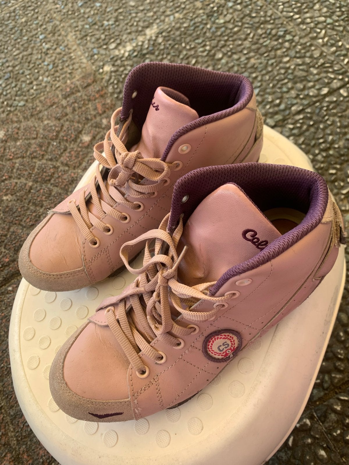 Roze hoge sneakers-maat 38, Kleding | Dames, Schoenen, Ophalen of Verzenden, Zo goed als nieuw, Roze, Sneakers of Gympen