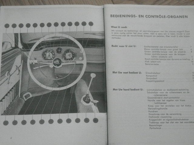 Handleiding VW Karmann Ghia uitgave 08-1961, Ophalen of Verzenden