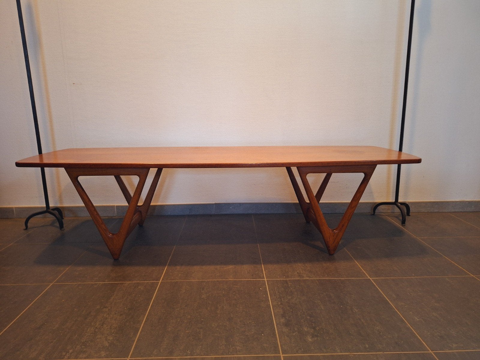 Vintage design coffee table/salontafel Kurt Ostervig Denmark, Ophalen, Rechthoekig, 100 tot 150 cm, 50 tot 100 cm