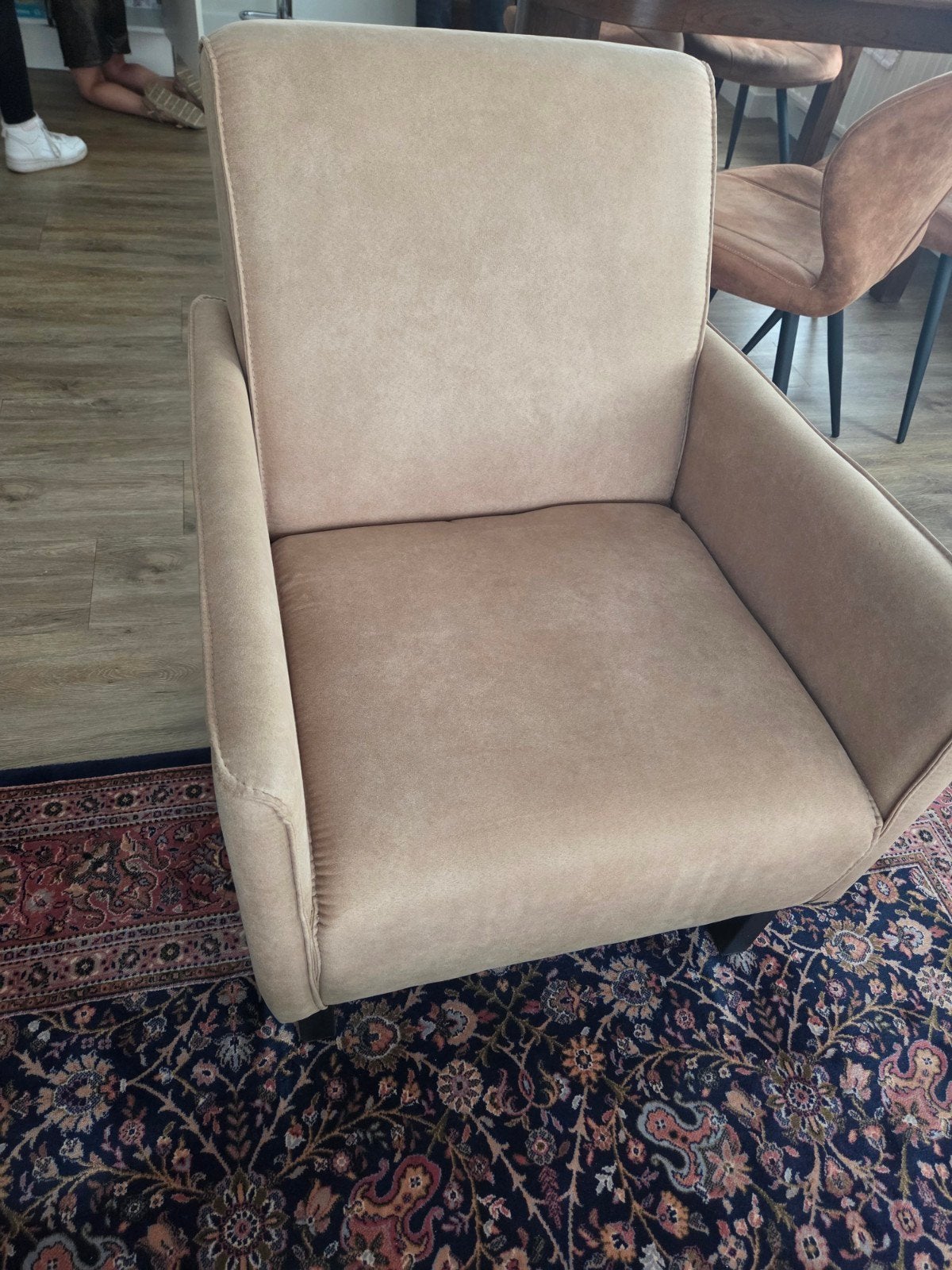 2x Comfortabele fauteuil, Huis en Inrichting, Fauteuils, Gebruikt, Metaal, Stof, 75 tot 100 cm, 75 tot 100 cm, Ophalen