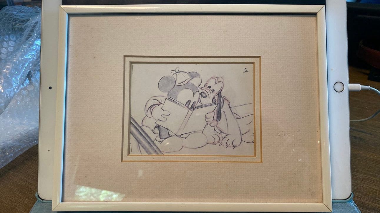 Mickey en Goofy, Antiek en Kunst, Kunst | Litho's en Zeefdrukken, Ophalen of Verzenden