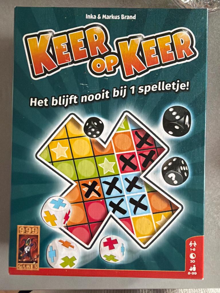 Keer op Keer dobbelspel - Het blijft nooit bij 1 spelletje!, Een of twee spelers, Ophalen, Zo goed als nieuw