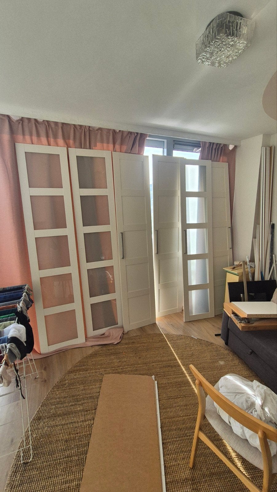 6x IKEA Pax deuren (3x melkglas, 3x wit paneel) 50x230cm, Huis en Inrichting, Kasten | Kledingkasten, Ophalen, Gebruikt, 200 cm of meer