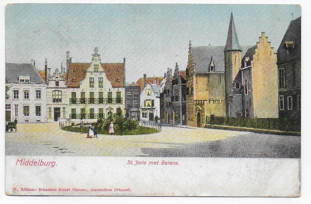 Middelburg St Joris met Balans Ansichtkaart ( B4166 )gelopen, Ophalen of Verzenden, 1960 tot 1980, Gelopen, Zeeland