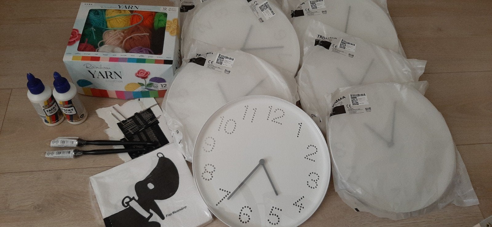 knutselpakket Klok Versieren voor kinderfeestje, Hobby en Vrije tijd, Ophalen of Verzenden, Nieuw