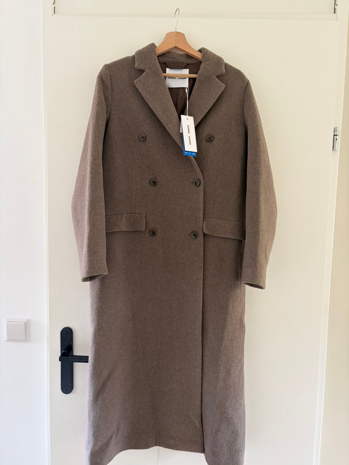 Samsoe Samsoe Falcon coat - maat S - nieuw, Ophalen of Verzenden, Nieuw, Maat 36 (S), Bruin