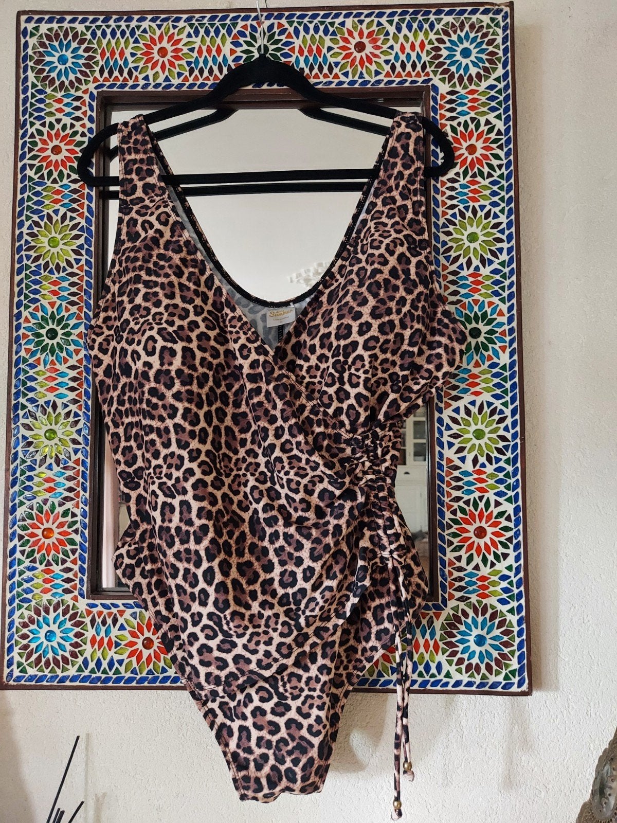 skinny summer panterprint badpak maat xl/46, Kleding | Dames, Badmode en Zwemkleding, Ophalen of Verzenden