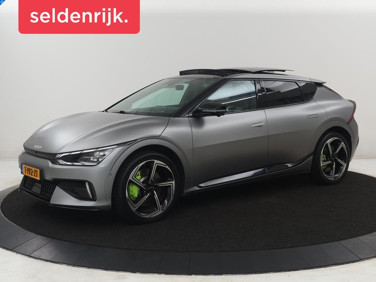 Kia EV6 GT AWD 77.4 kWh | SOH 98.1% | Panoramadak | Alcantar, Alcantara, 2100 kg, Origineel Nederlands, Parkeerassistent