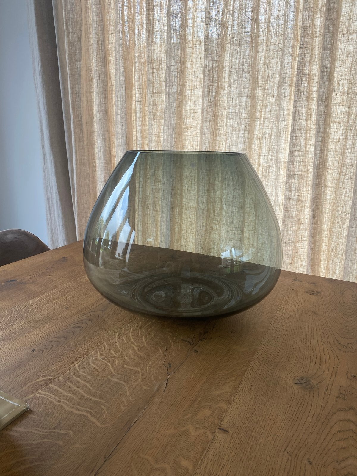 Grote glazen vaas van De Haan, Ophalen, Zo goed als nieuw, Glas