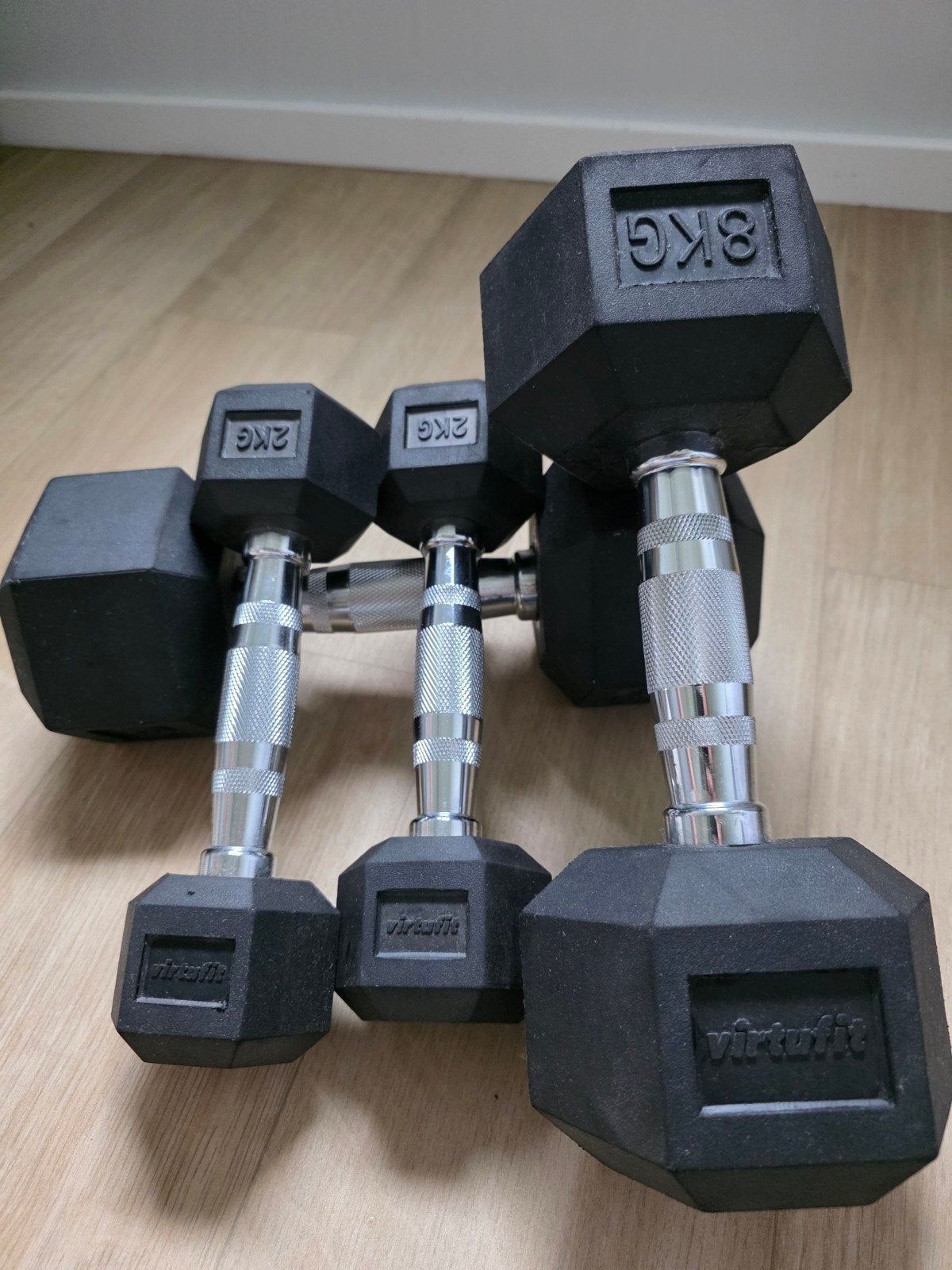 4 nieuwe dumbbells, Ophalen