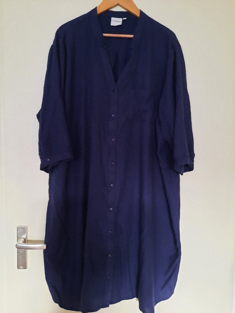 Z.g.a.n. Blauwe overhemdjurk doorknoop Junarose mt 54, Kleding | Dames, Junarose, Blauw, Jurk, Ophalen of Verzenden