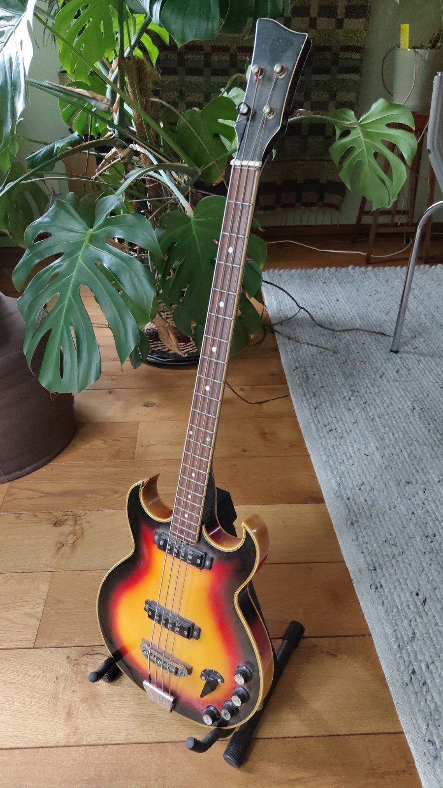 EKO Florentine Basgitaar, Ophalen, Gebruikt, Elektrisch