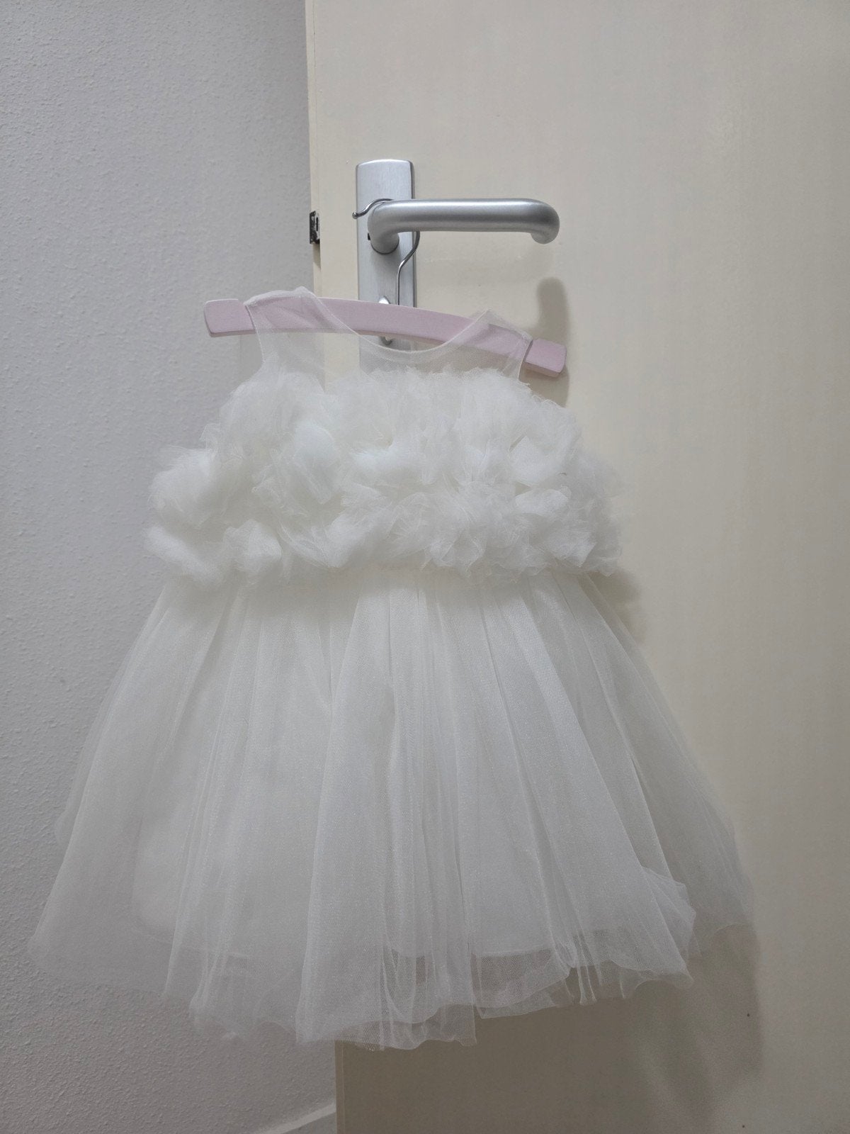 Prachtige witte tule jurk voor baby meisjes (12-18 maanden), Ophalen of Verzenden, Zo goed als nieuw, Onbekend, Meisje