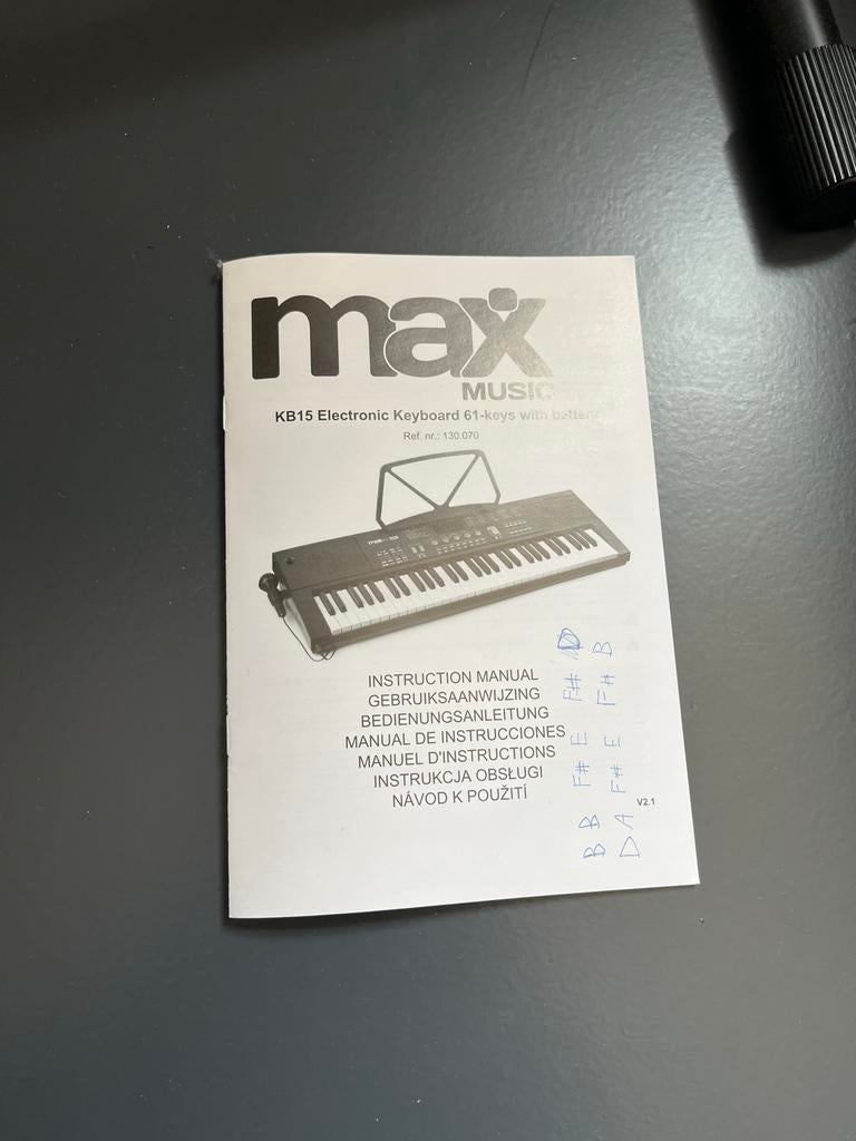 Max Music KB15 Elektronisch Keyboard 61 toetsen, Overige merken, 61 toetsen, Ophalen of Verzenden, Zo goed als nieuw