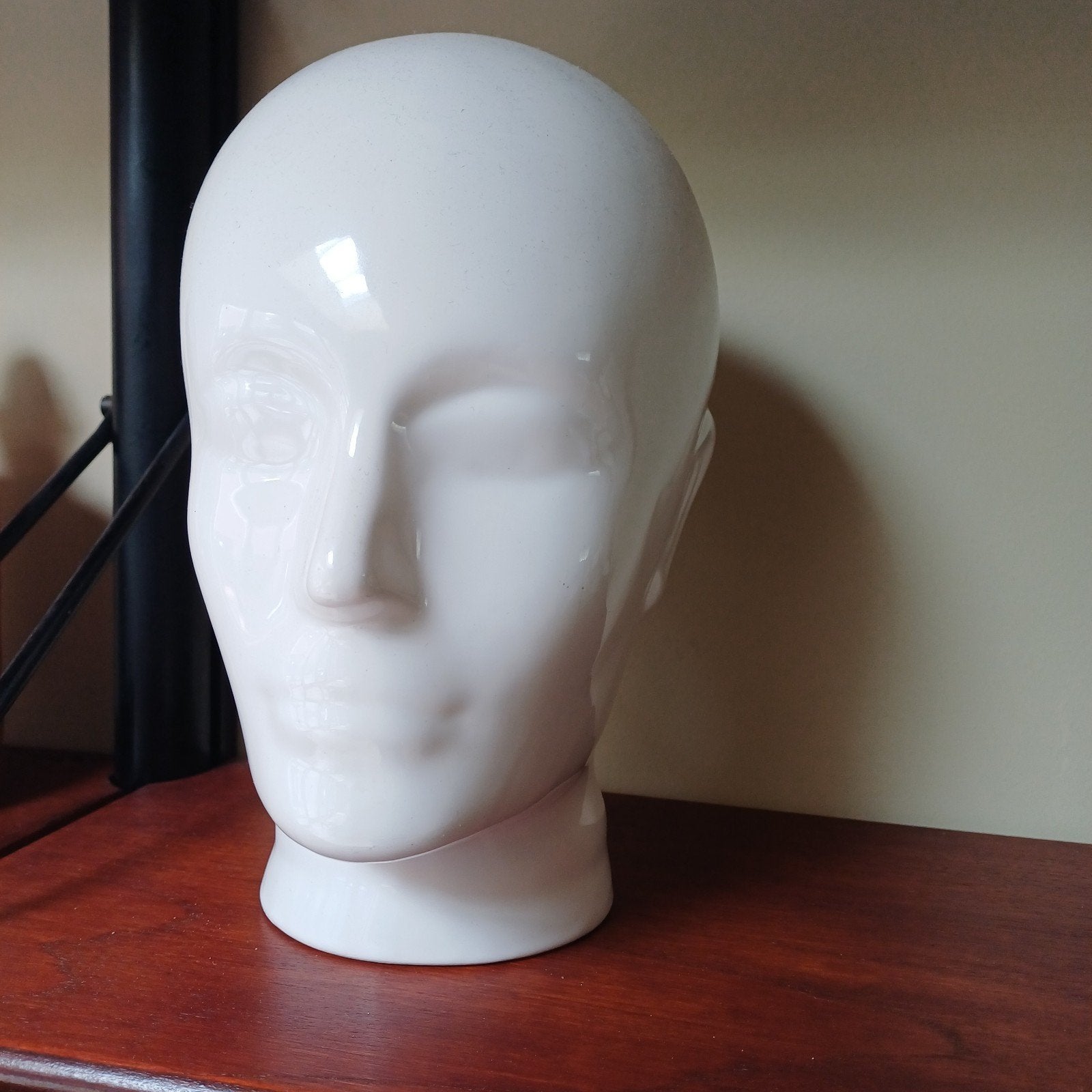 Witte keramische mannequin hoofd vintage, Ophalen of Verzenden, Zo goed als nieuw, Modern, Wit