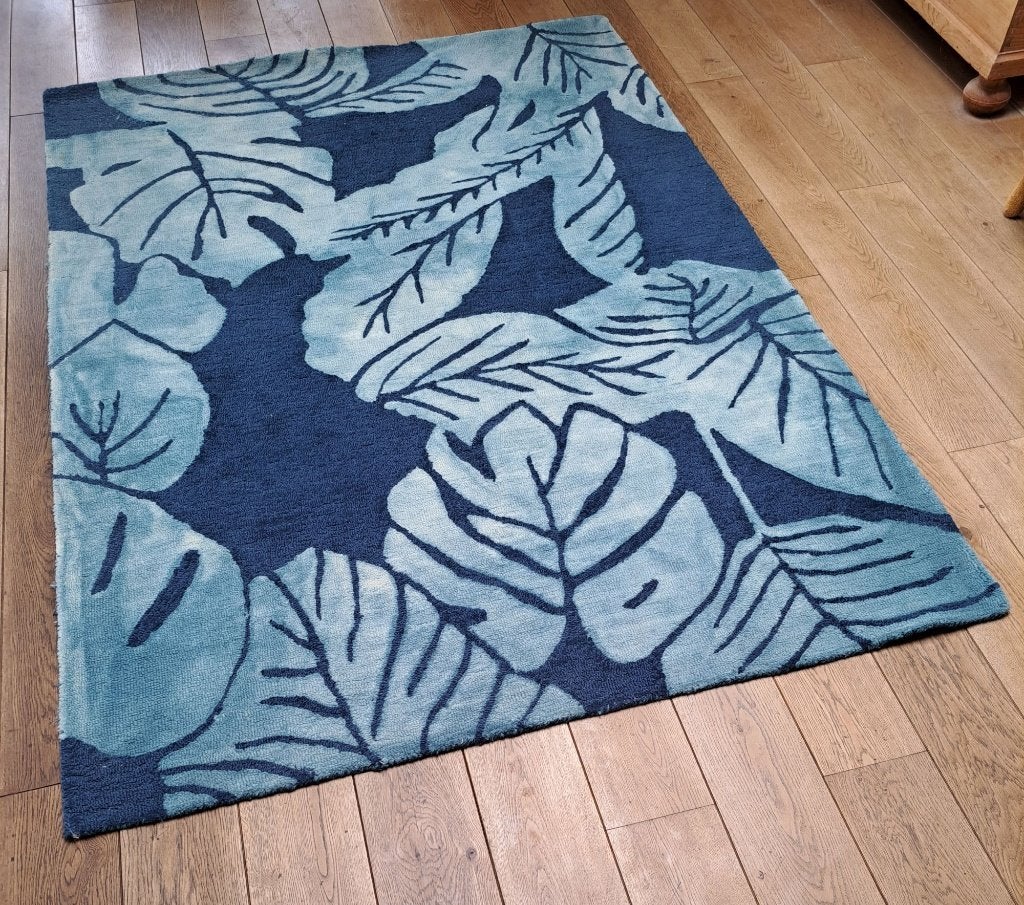 vloerkleed, Ophalen, Blauw, 150 tot 200 cm, 200 cm of meer