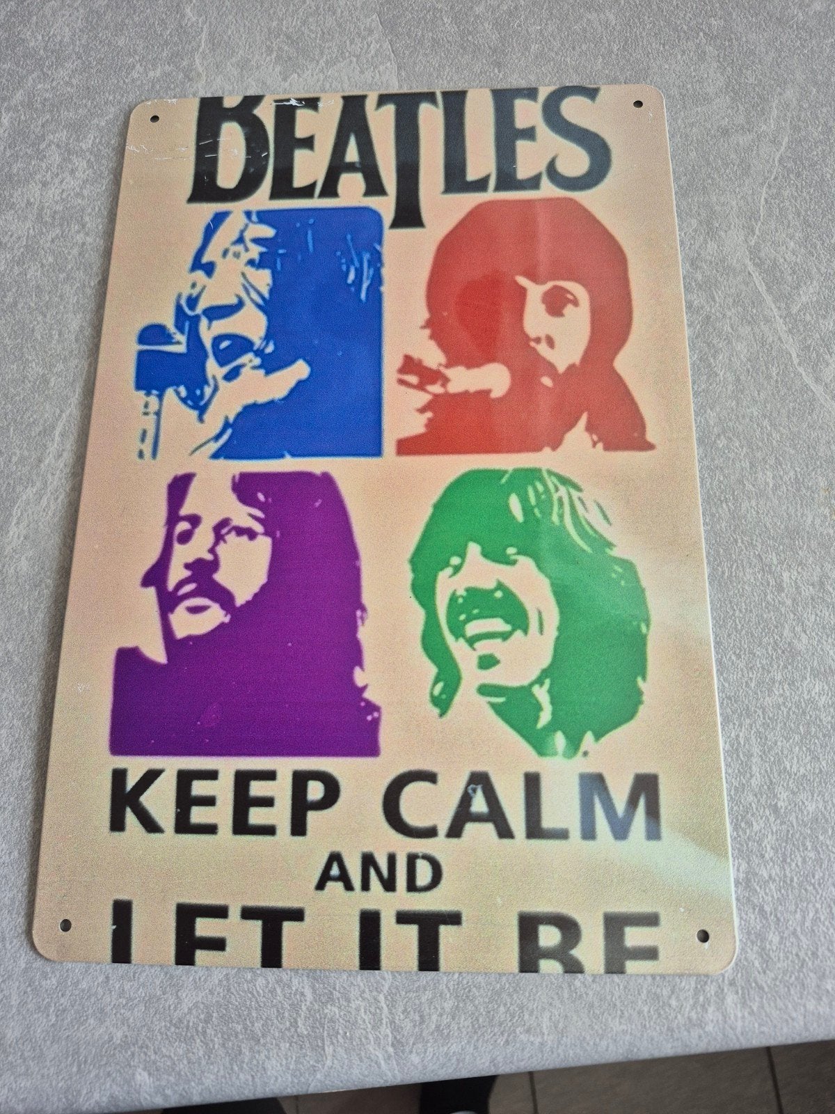Beatles Keep Calm and Let It Be Metalen Plaat, Verzamelen, Ophalen of Verzenden, Zo goed als nieuw