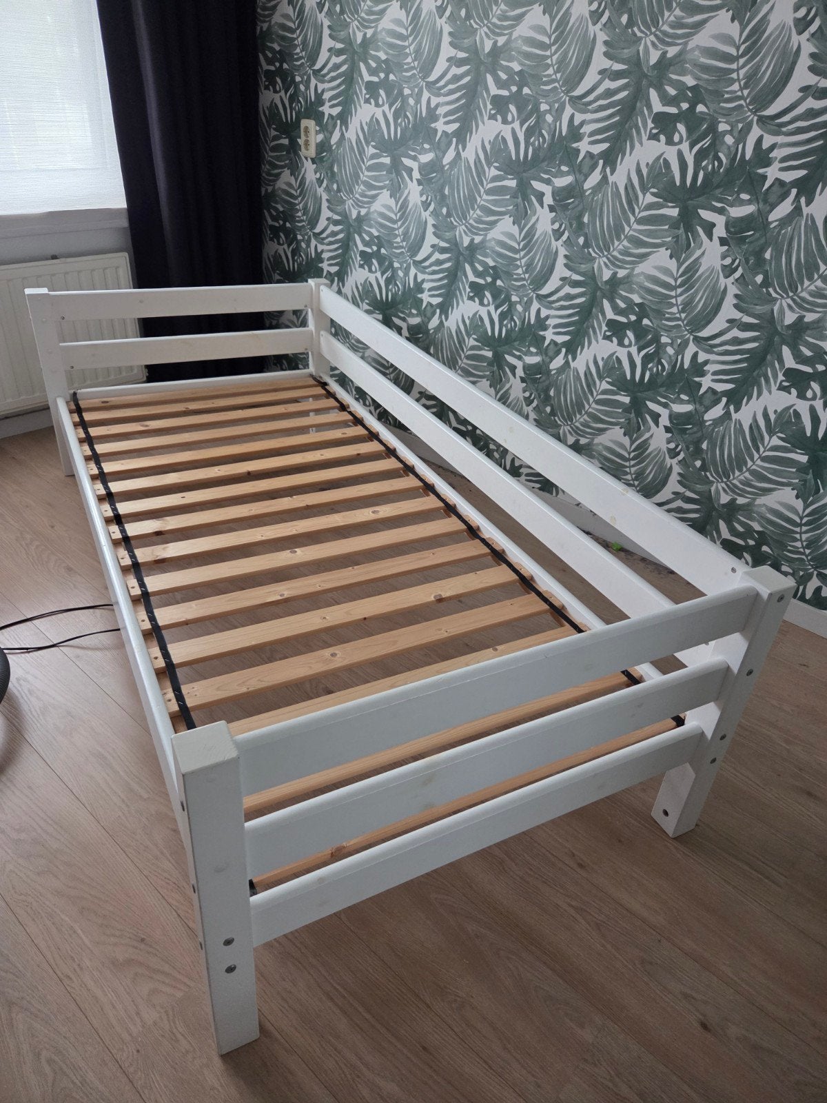 Hoppekids bed 90x200 - Wit Houten Eenpersoonsbed, Huis en Inrichting, Ophalen, Gebruikt, 90 cm, Eenpersoons