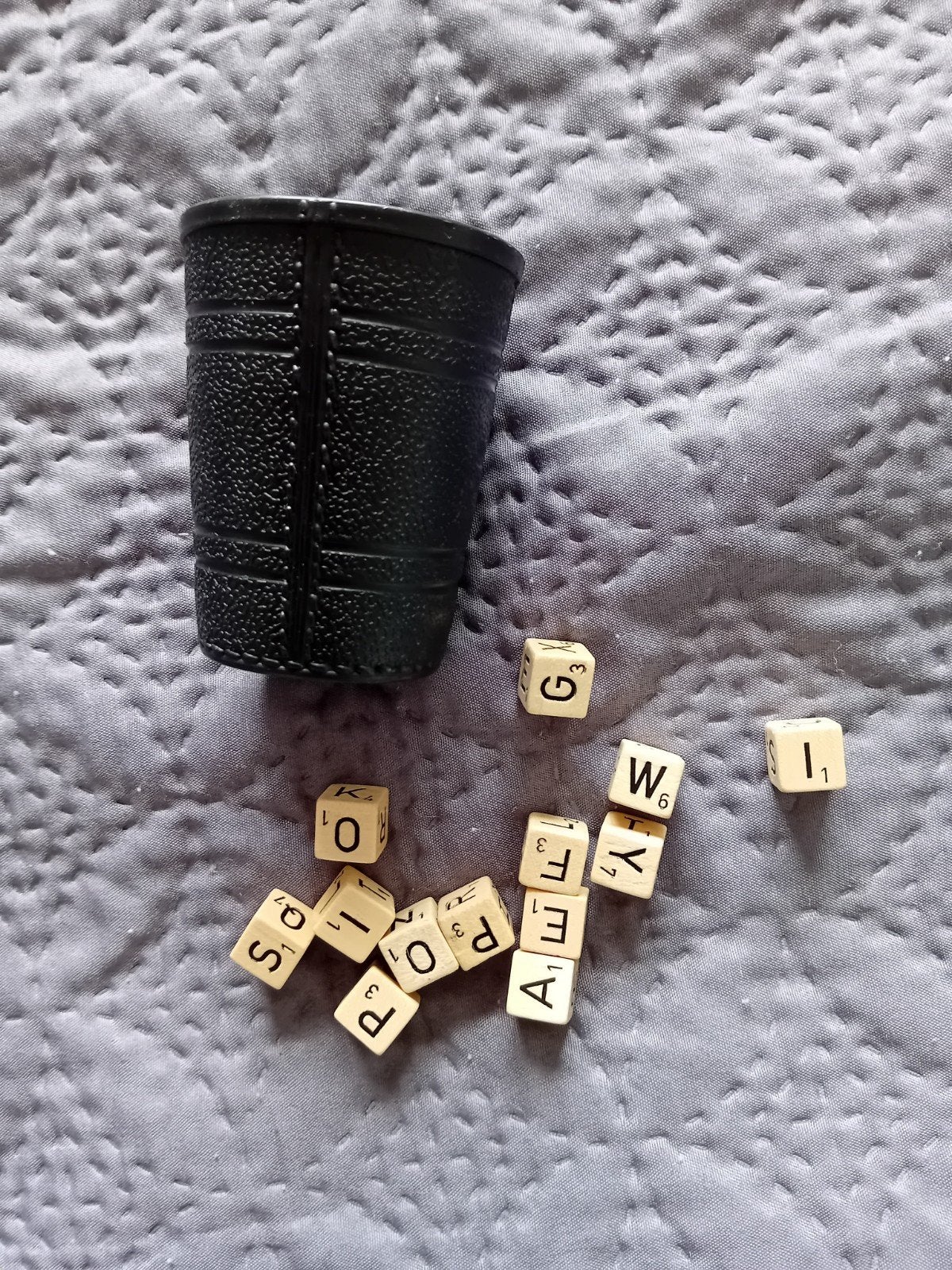 Beker en dobbelstenen voor Script-O-Gram, Ophalen of Verzenden, Gebruikt